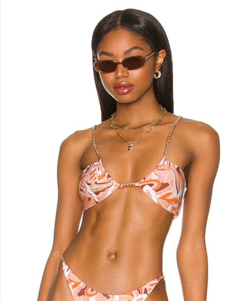 L*Space X TESSA BROOKS Sammie Bikini Top in Psychedelic Summer Size XS NWT